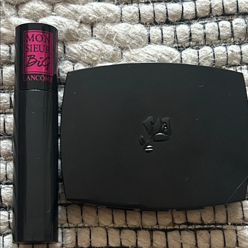 Lancome Pink Powder Blush Subtil- Rose Fresque and Monseur Big Mascara Set NEW